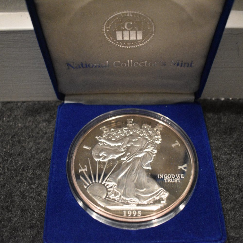 1995 Giant Silver 1/2 Lady Liberty Coin